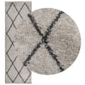 Miniatyrbilde 2 av 10: vidaXL Tykt teppe PAMPLONA høy luv moderne beige antrasitt 80x250 cm