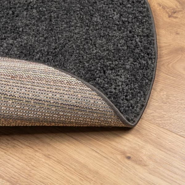 vidaXL Tykt teppe PAMPLONA høy luv moderne antrasitt Ø120 cm