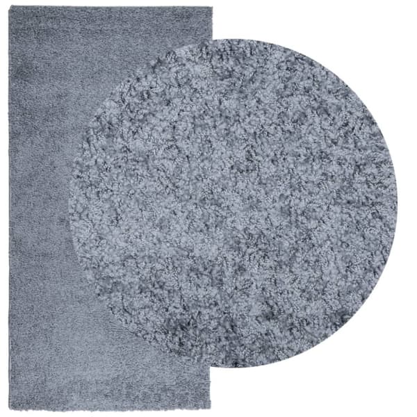 vidaXL Tykt teppe PAMPLONA høy luv moderne blå 100x200 cm