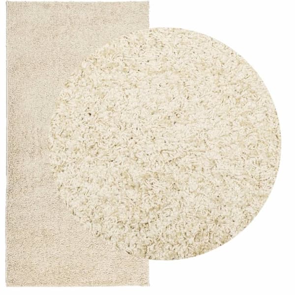 vidaXL Ryamatta PAMPLONA lång lugg modern guld 100x200 cm