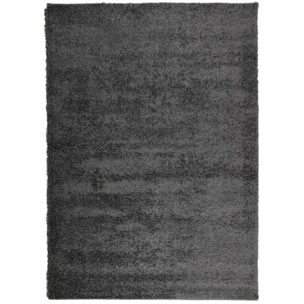 vidaXL Tykt teppe PAMPLONA høy luv moderne antrasitt 200x280 cm