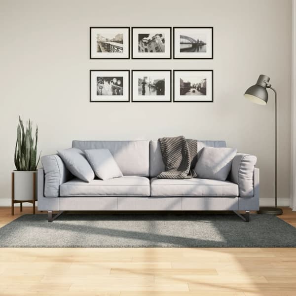 vidaXL Tykt teppe PAMPLONA høy luv moderne grønn 100x200 cm