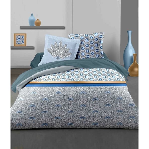 Täckslagsset HOME LINGE PASSION Blå Vit Dubbelsäng 240 x 260 cm