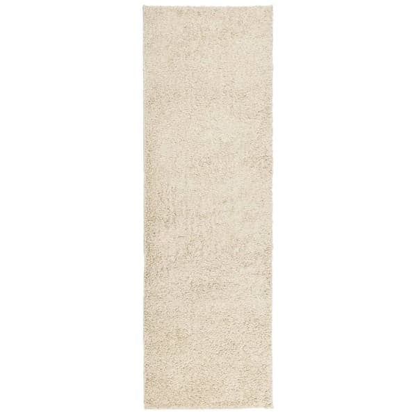 vidaXL Tykt teppe PAMPLONA høy luv moderne gull 80x250 cm
