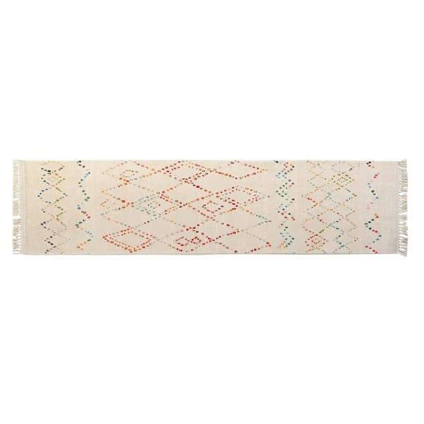 Matta DKD Home Decor 60 x 240 x 0,7 cm Polyester Multicolour Romb