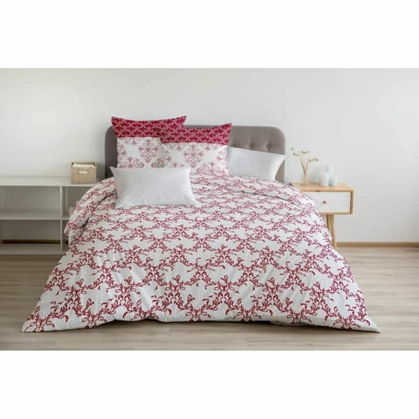 Täckslagsset HOME LINGE PASSION Vit Bordeaux 240 x 260 cm