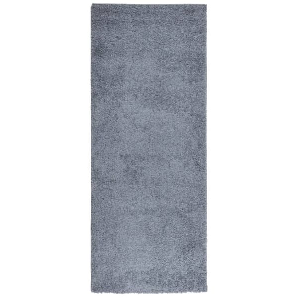 vidaXL Tykt teppe PAMPLONA høy luv moderne blå 80x200 cm