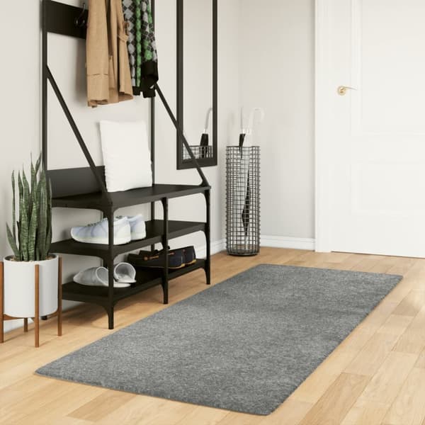 vidaXL Tykt teppe PAMPLONA høy luv moderne grønn 80x200 cm