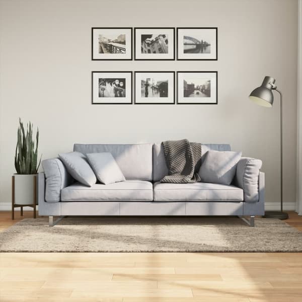 vidaXL Teppe ISTAN med lang luv skinnende utseende beige 100x200 cm