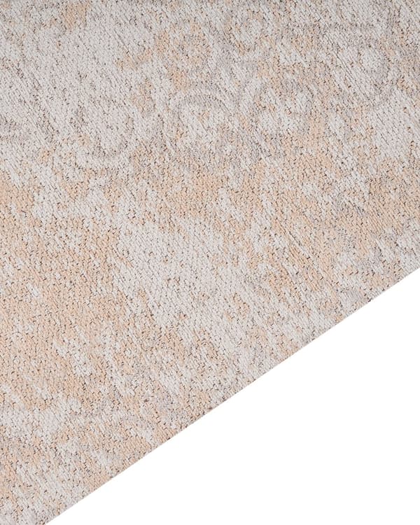 Matto beige puuvilla 80 x 300 cm itämainen kuvio lyhyt nukka suorakulmio retro tyyli
