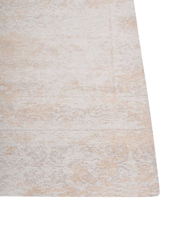 Matto beige puuvilla 80 x 300 cm itämainen kuvio lyhyt nukka suorakulmio retro tyyli