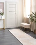 Pikkukuva 2 / 7: Matto beige puuvilla 80 x 300 cm itämainen kuvio lyhyt nukka suorakulmio retro tyyli