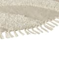 Pikkukuva 4 / 6: Matto beige 140 cm puuvilla geometrinen kuvio pyöreä hapsuilla skandinaavinen boho moderni