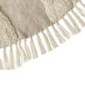 Pikkukuva 6 / 6: Matto beige 140 cm puuvilla geometrinen kuvio pyöreä hapsuilla skandinaavinen boho moderni