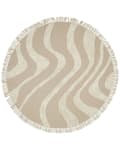 Pikkukuva 1 / 6: Matto beige 140 cm puuvilla geometrinen kuvio pyöreä hapsuilla skandinaavinen boho moderni