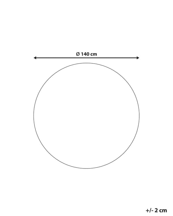 Matto vaalea beige 140 cm puuvilla keltainen sitruunakuvio pyöreä tuftattu lastenhuoneen boho