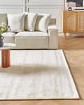 Miniatyrbilde 2 av 6: Teppe Lys beige Viskose 200 x 300 cm Lav luv Moderne Skandinavisk Tekstiler Gulvteppe Dekorasjon Soverom Stue