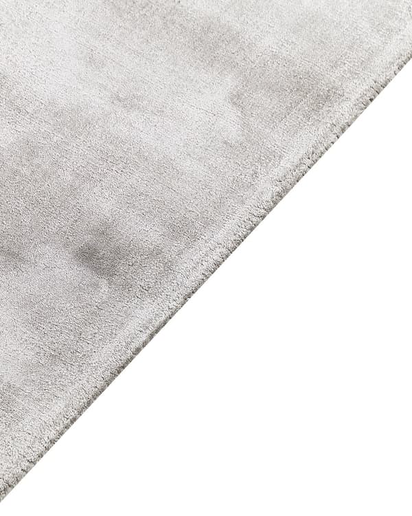 Teppe Lysegrå Viskose 80 x 300 cm Lav luv Moderne Skandinavisk Tekstiler Gulvteppe Dekorasjon Soverom Stue