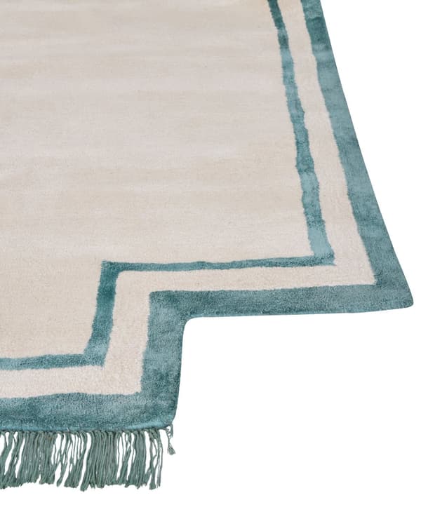 Matta Beige Viskos och Ull Oregelbunden Form 160 x 230 cm Modern Glamstil Vardagsrum Sovrum Kontor