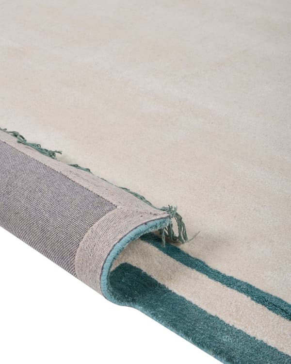 Matta Beige Viskos och Ull Oregelbunden Form 160 x 230 cm Modern Glamstil Vardagsrum Sovrum Kontor