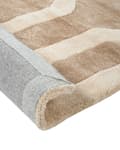 Pikkukuva 5 / 6: Matto beige/ruskea viskoosi 160 x 230 cm geometrinen kuvio käsin tuftattu lyhytnukkainen moderni tyyli
