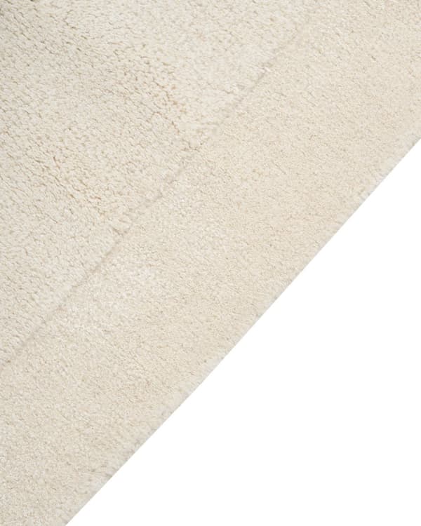 Matta Beige Viskos Ull 80 x 250 cm Handtuftad Låg Lugg Baksida i Bomull Modern Stil Vardagsrum Sovrum