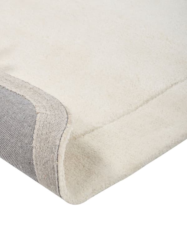 Matta Beige Viskos Ull 80 x 250 cm Handtuftad Låg Lugg Baksida i Bomull Modern Stil Vardagsrum Sovrum