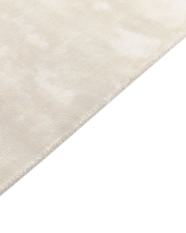 Gulvtæppe Beige Viskose 80 x 300 cm Dekorativ Tæppeløber til Entré Trappe med Skridsikker Bund Moderne Viskosetæppe Tilbehør Løber Tæppe