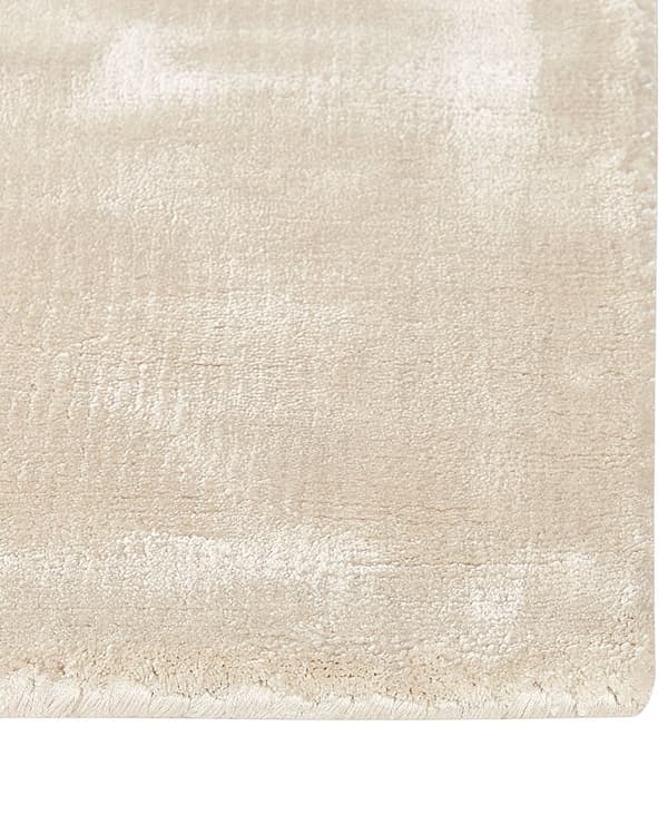 Gulvtæppe Beige Viskose 80 x 300 cm Dekorativ Tæppeløber til Entré Trappe med Skridsikker Bund Moderne Viskosetæppe Tilbehør Løber Tæppe