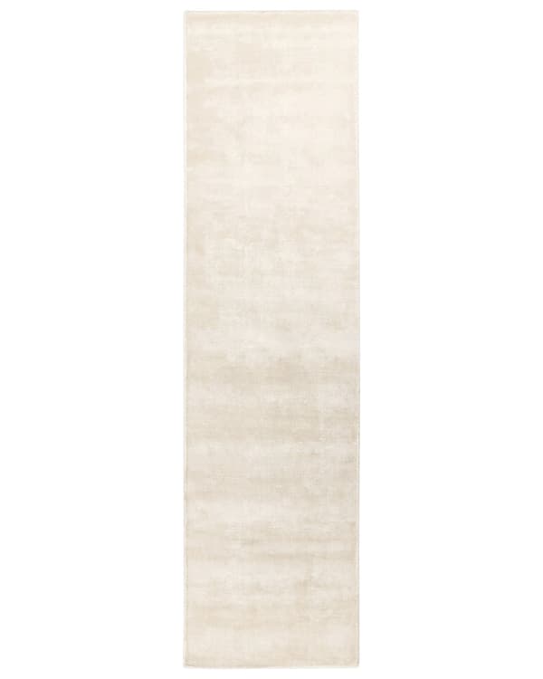 Gulvtæppe Beige Viskose 80 x 300 cm Dekorativ Tæppeløber til Entré Trappe med Skridsikker Bund Moderne Viskosetæppe Tilbehør Løber Tæppe