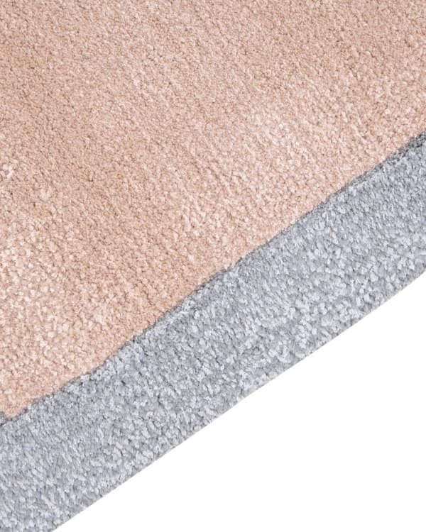 Teppe Beige og grått i viskose og ull Rektangulær form 160 x 230 cm Moderne Glam Stil