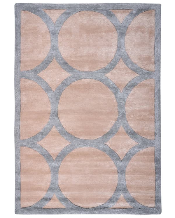 Teppe Beige og grått i viskose og ull Rektangulær form 160 x 230 cm Moderne Glam Stil