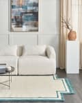 Miniatyrbilde 2 av 6: Teppe Beige Viskose og ull Uregelmessig form 160 x 230 cm Moderne Glam Stil