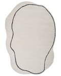 Miniatyrbilde 1 av 6: Teppe i beige viskose og ull med geometrisk mønster 160 x 230 cm Moderne Glam-stil