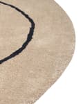 Miniatyrbilde 4 av 6: Teppe Beige Viskose ⌀ 200 cm kologisk rund form Akcentteppe