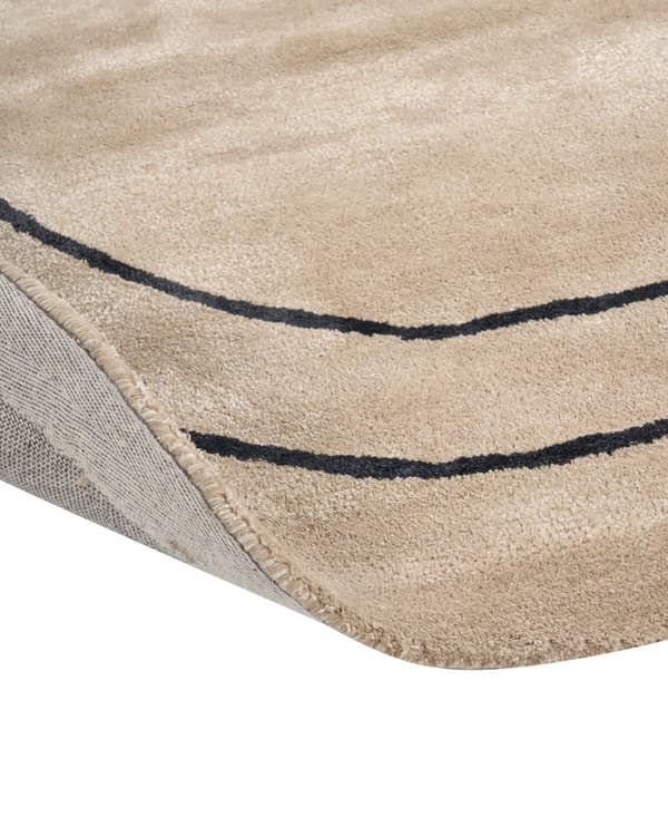 Teppe Beige Viskose ⌀ 200 cm kologisk rund form Akcentteppe