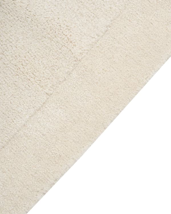 Beige tæppe i viskose og uld håndtuftede 80 x 250 cm Lav Luv Bomulds bagside Moderne Glamourøs Stil Stue Værelse