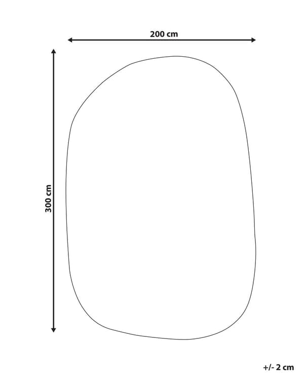 Råhvid tæppe i viskose og uld Uregelmessig form 200 x 300 cm Modern Glamourøs Stil Stue Værelse