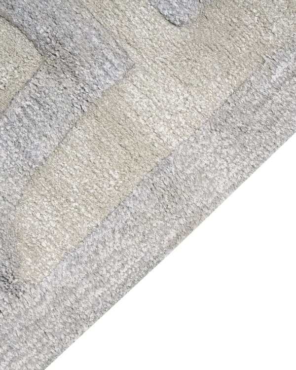 Tæppe i beige og grå viskose 160 x 230 cm Rektangulært formet accent tæppe stue værelse