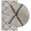 Miniatyrbilde 2 av 10: vidaXL Tykt teppe PAMPLONA høy luv moderne beige antrasitt 60x110 cm
