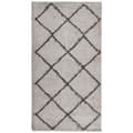 Miniatyrbilde 1 av 10: vidaXL Tykt teppe PAMPLONA høy luv moderne beige antrasitt 60x110 cm