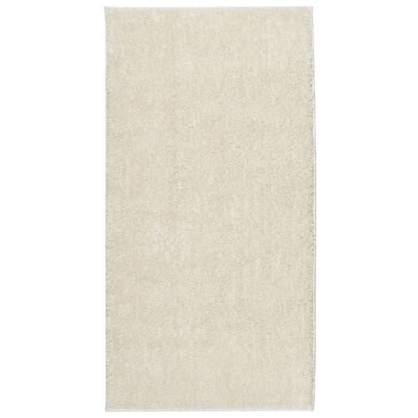 vidaXL Teppe ISTAN med lang luv skinnende utseende kremhvit 80x150 cm