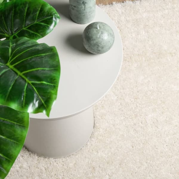 vidaXL Teppe ISTAN med lang luv skinnende utseende kremhvit 80x150 cm