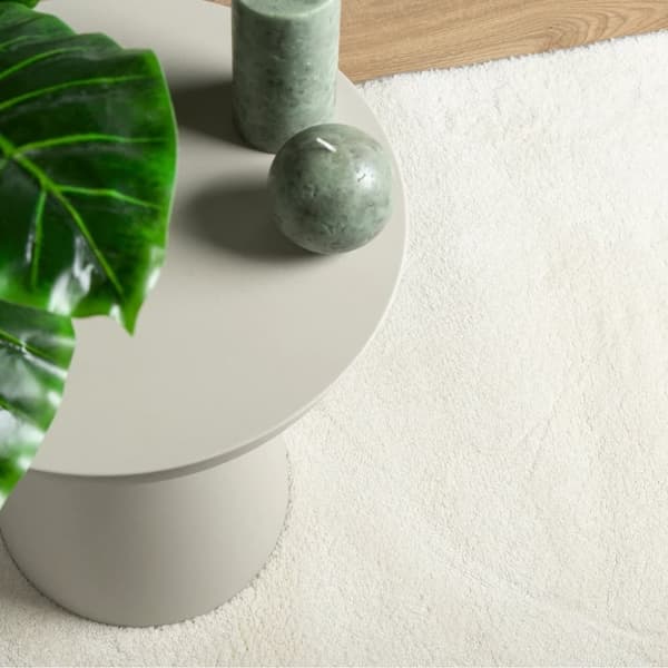 vidaXL Teppe OVIEDO kort luv kremhvit 60x110 cm