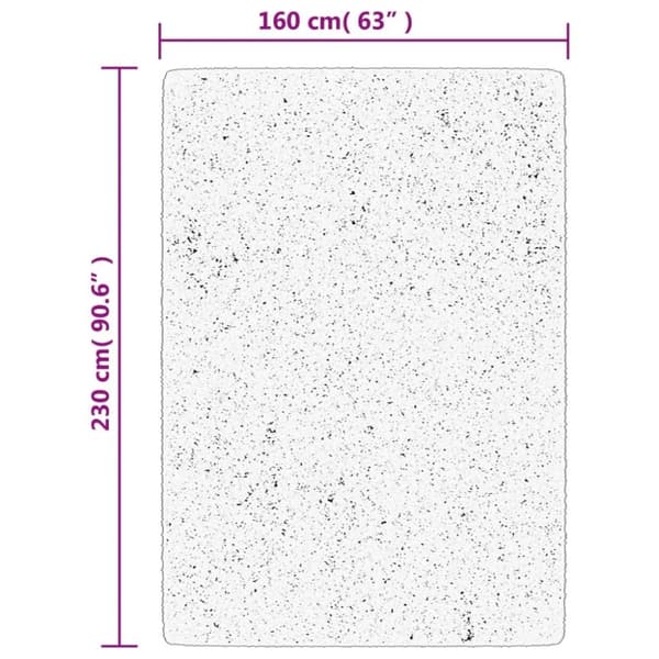 vidaXL Matto OVIEDO lyhytnukkainen musta 160x230 cm