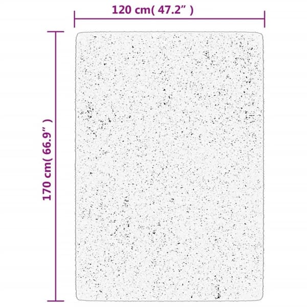 vidaXL Teppe OVIEDO kort luv beige 120x170 cm