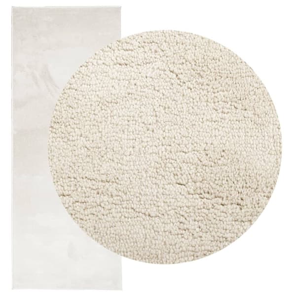 vidaXL Matta OVIEDO kort lugg beige 80x200 cm