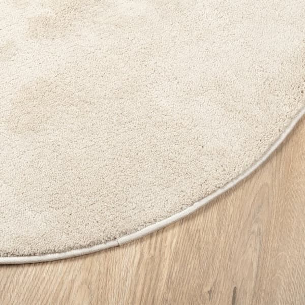 vidaXL Matta OVIEDO kort lugg beige Ø 120 cm