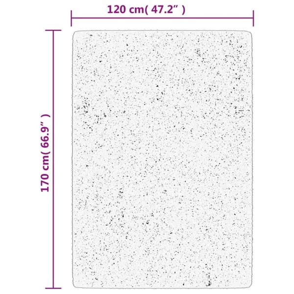 vidaXL Teppe OVIEDO kort luv svart 120x170 cm