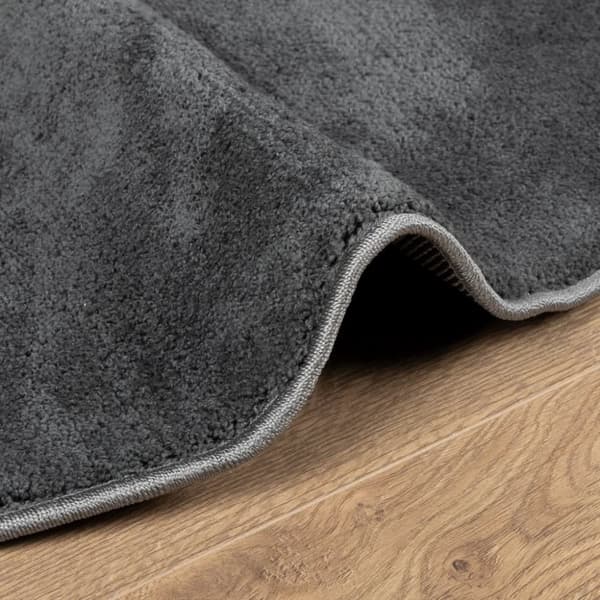 vidaXL Teppe OVIEDO kort luv antrasitt Ø 120 cm